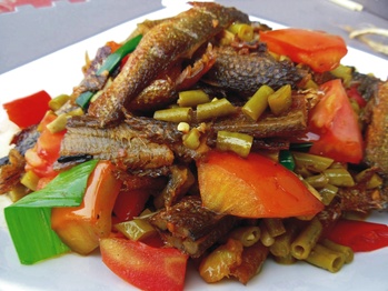 酸豆角炒干鱼仔(123446)