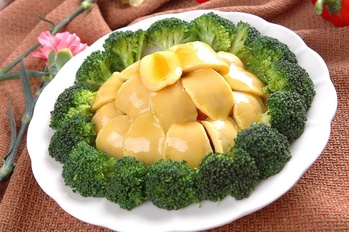 菜品凉菜浓汁兰花鲍西兰花素鲍(312709)